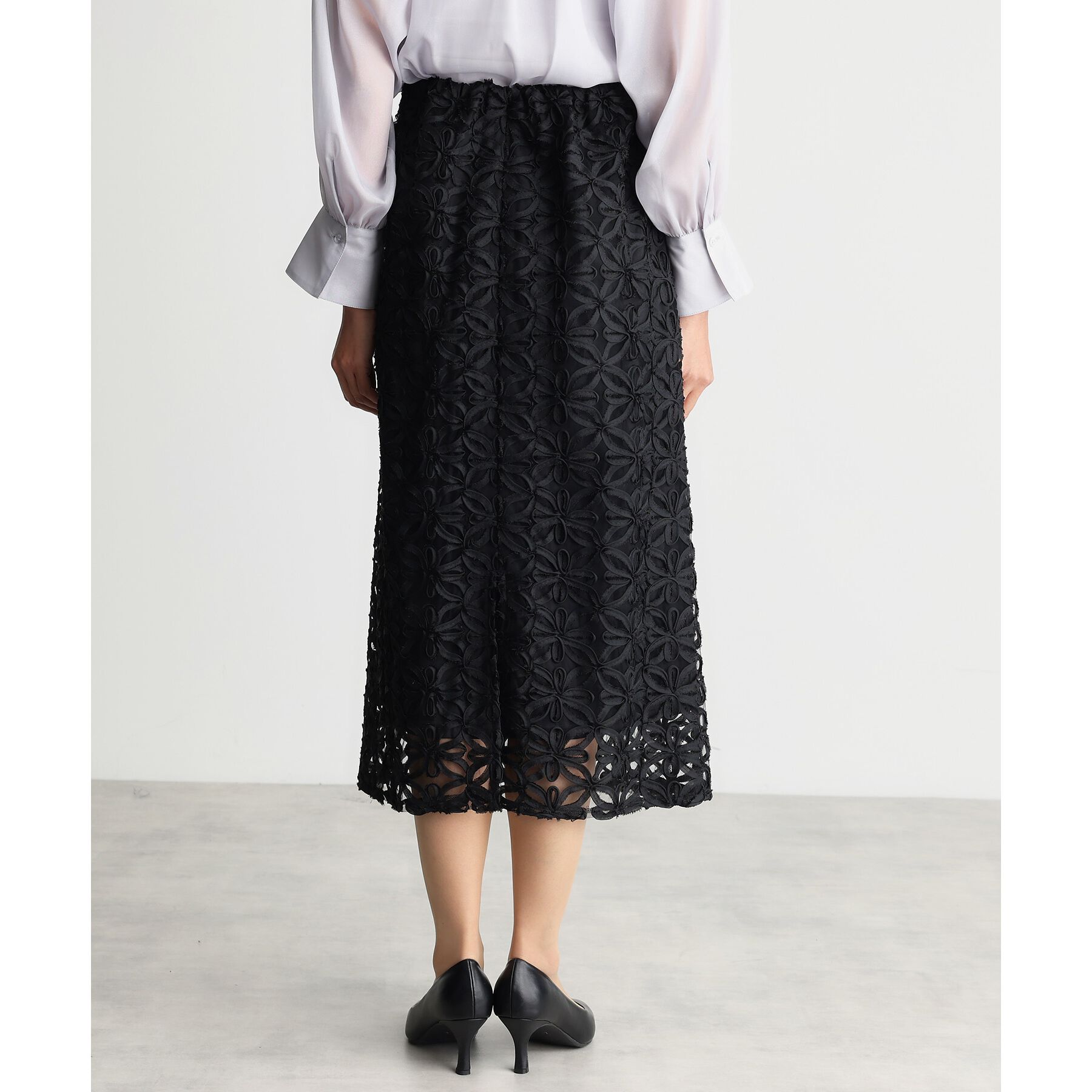 THE SHOP TK「【ONOFF活躍／セレモニー】刺繍レーススカート／洗える」|スカート|