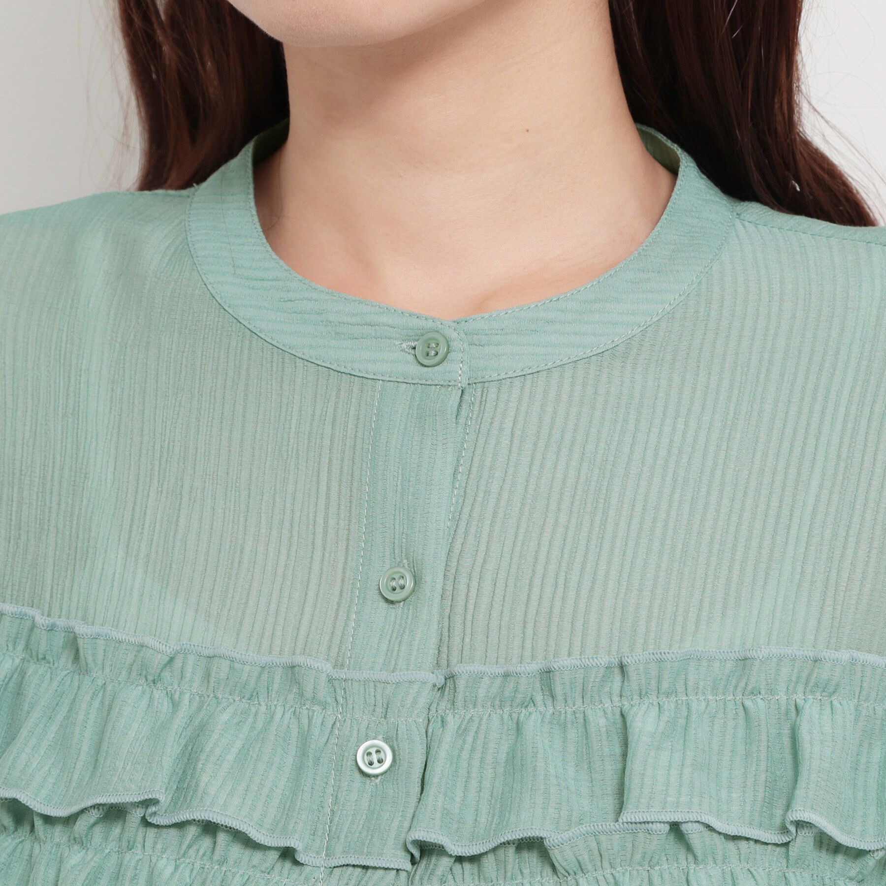 THE SHOP TK「ティアードフリル楊柳シャツ」|シャツ・ブラウス|