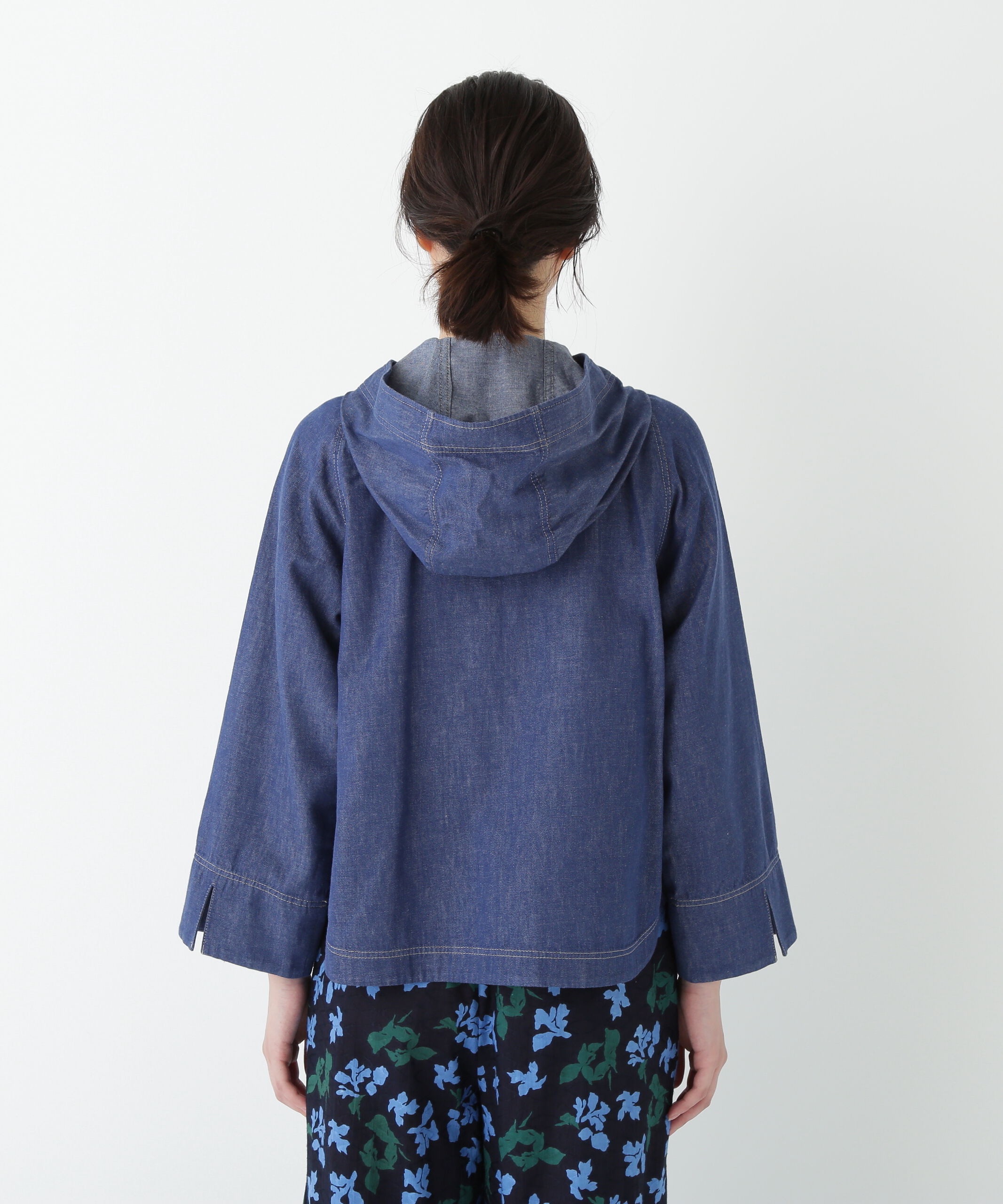  「◆ライトオンスデニムフードブラウス」|シャツ・ブラウス|