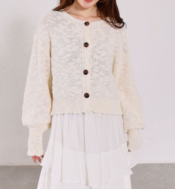 archives「スラブニットカーディガン」|カーディガン|IVORY