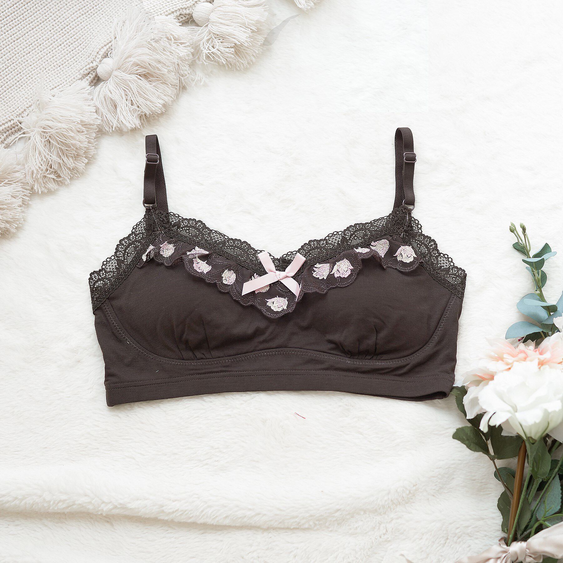 Risa Magli「アンジェル おやすみブラ」|インナー|ブラウン(043)