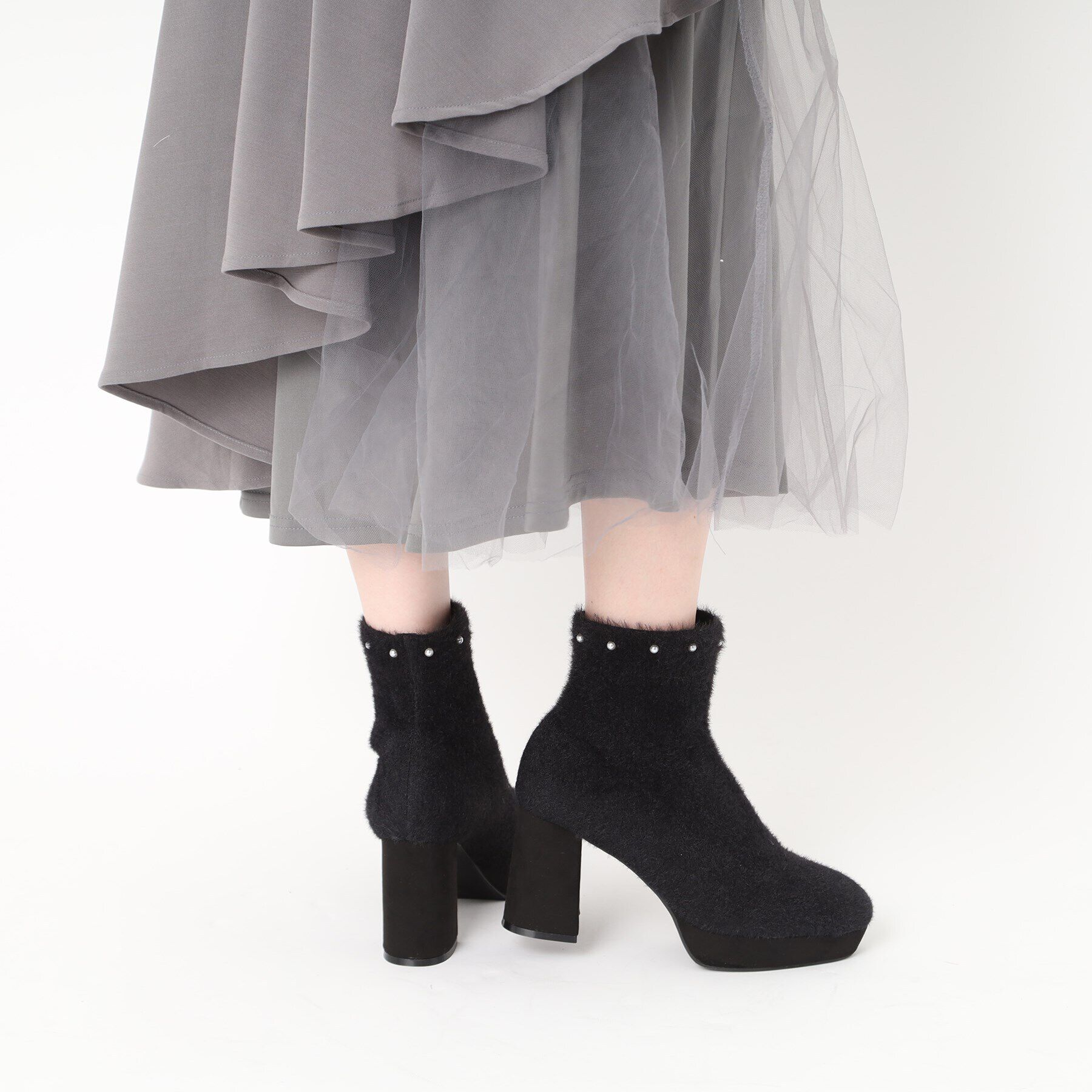 ESPERANZA「ニットパール調ショートブーツ」|ショートブーツ|