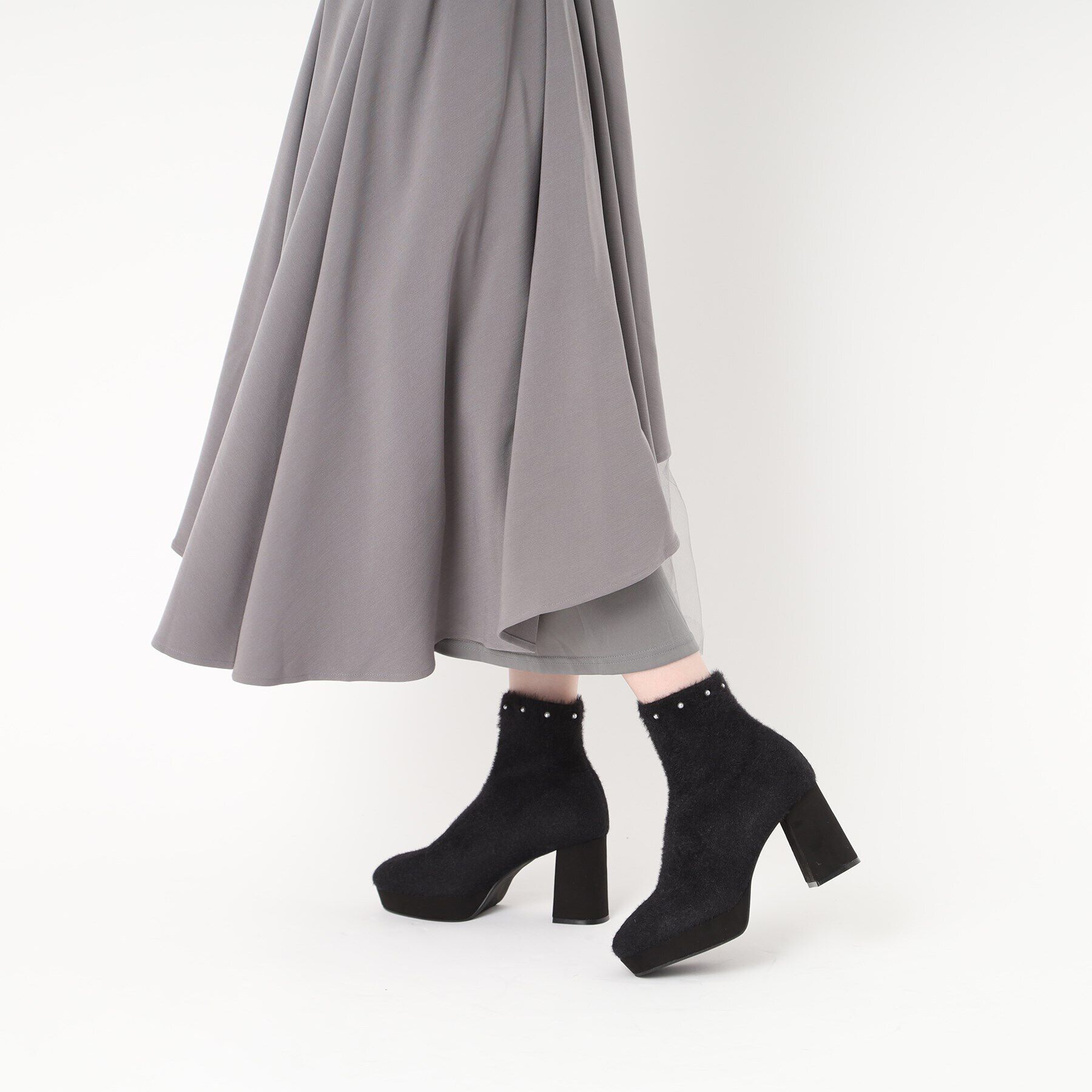 ESPERANZA「ニットパール調ショートブーツ」|ショートブーツ|