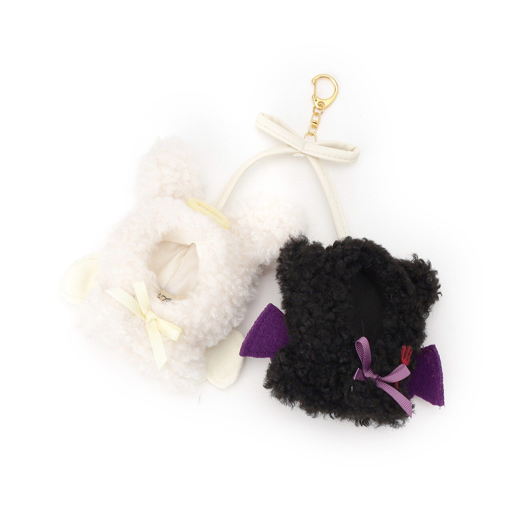 Ober Tashe「【推し活グッズ】天使と悪魔推しぬいポンチョキーホルダー」|キーケース|ﾌﾞﾗｯｸ(919)