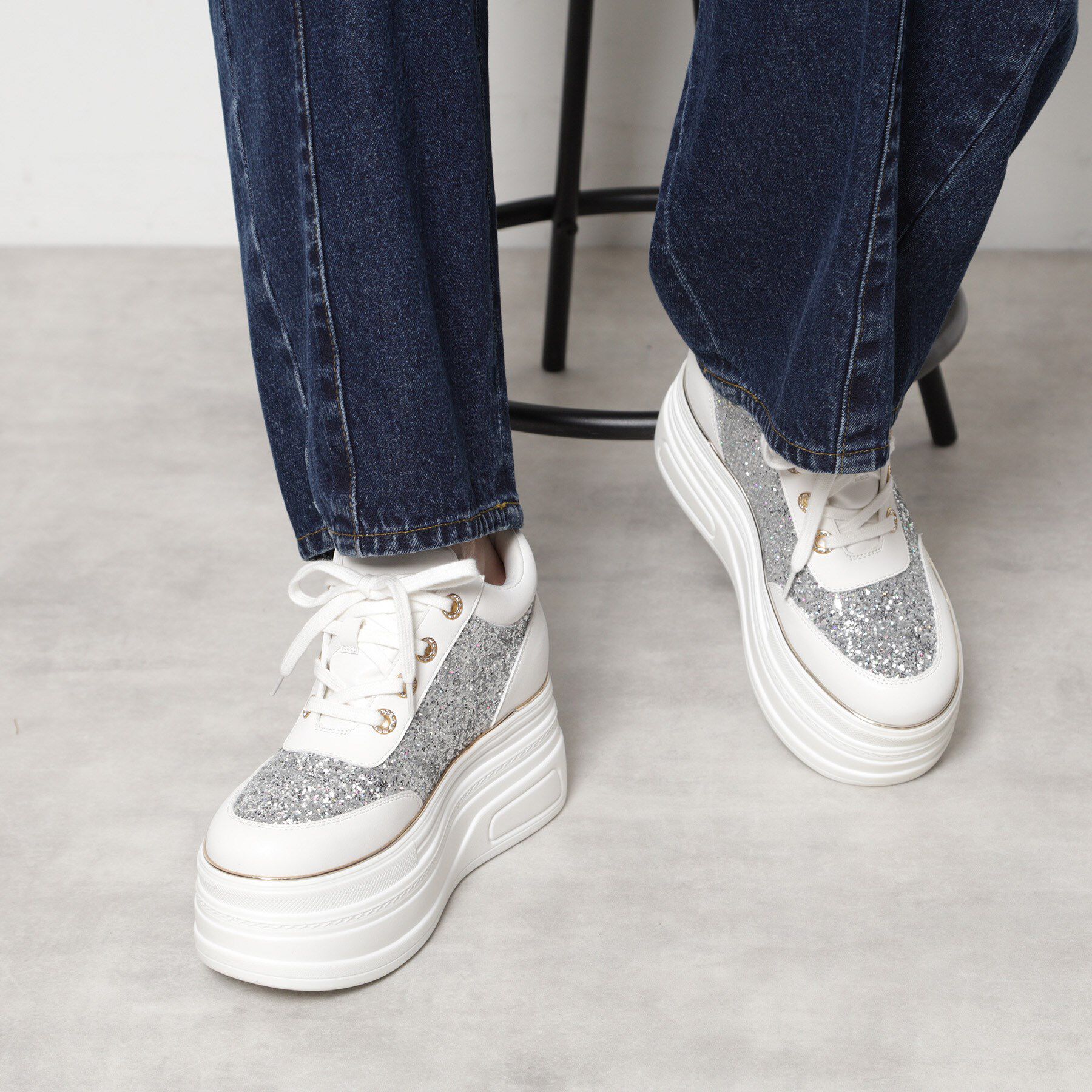 ESPERANZA「ゴールドライン厚底フラットスニーカー」|スニーカー|