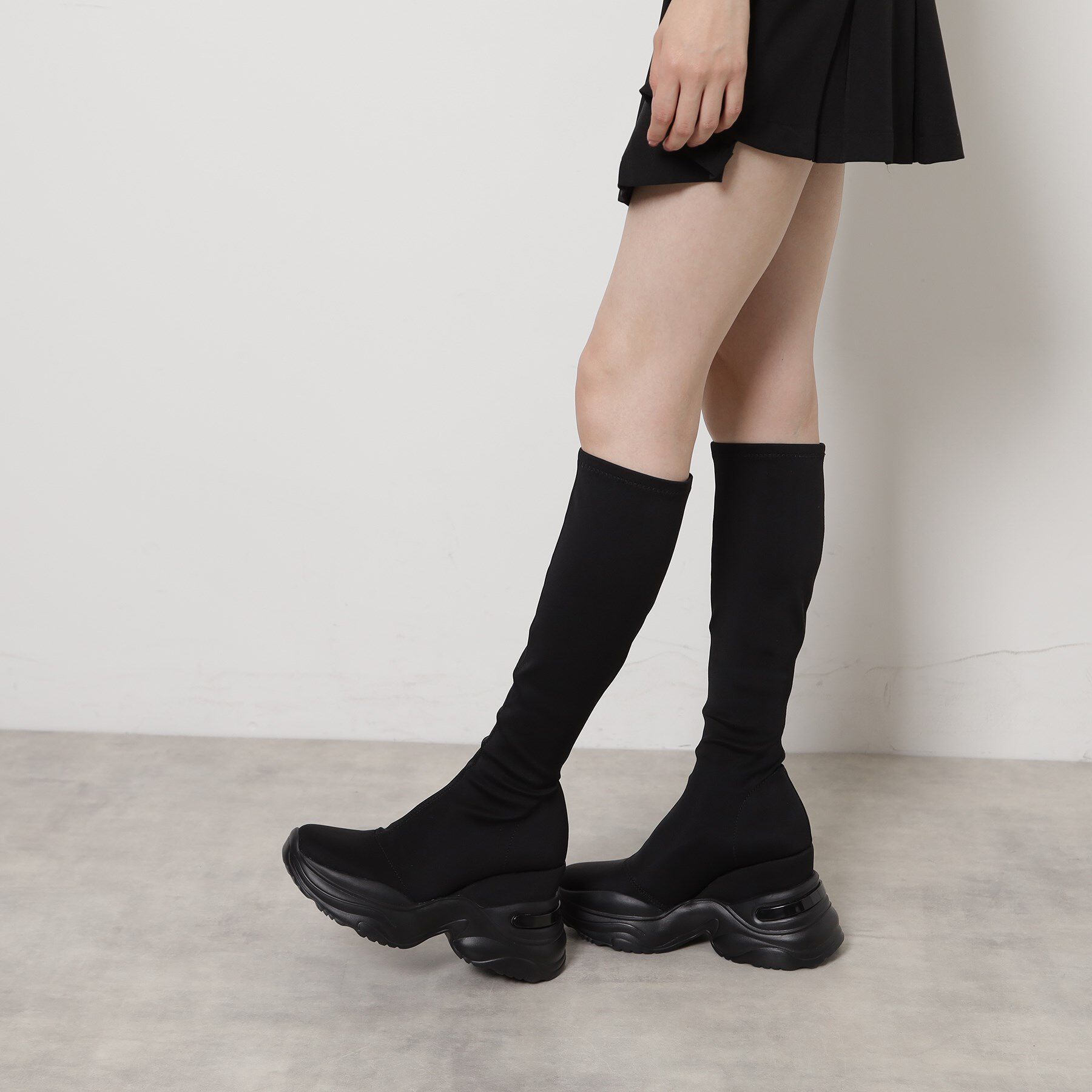 ESPERANZA「スニーカーソールストレッチロングブーツ」|ショートブーツ|