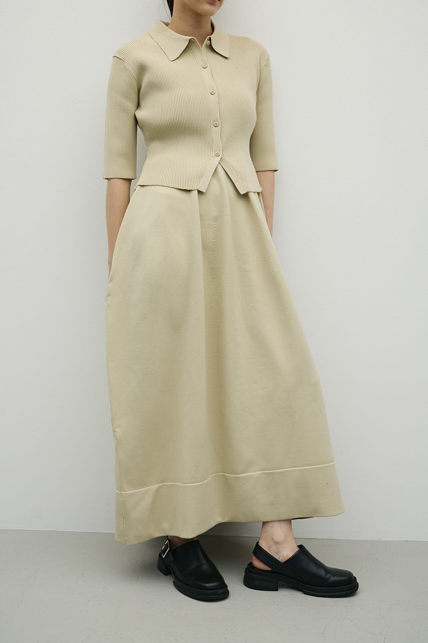 STYLEMIXER「2ピースハーフスリーブポロニットワンピース」|ワンピース|BEG