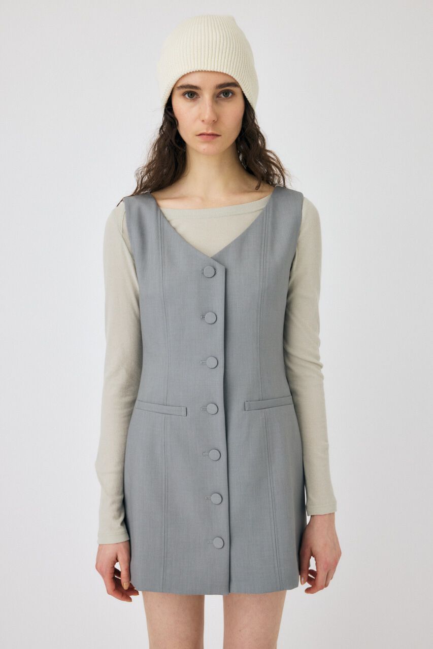 MOUSSY「VEST MINI ドレス」|ワンピース|