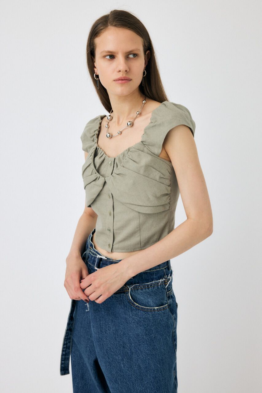 MOUSSY「LAYERED GATHERED ブラウス」|シャツ・ブラウス|