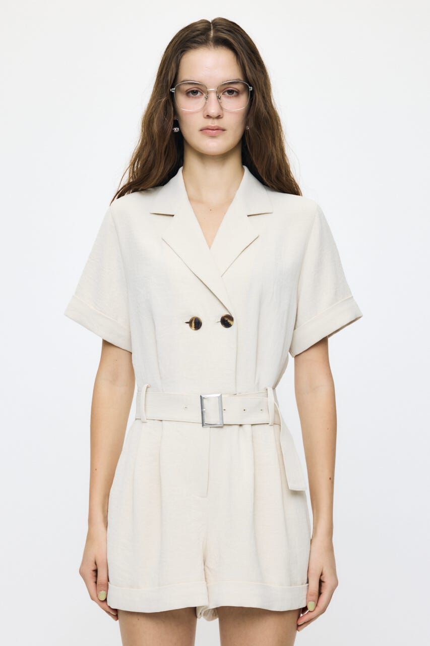 MOUSSY「BELTED SHORT SLEEVE ジャンプスーツ」|その他|BEG