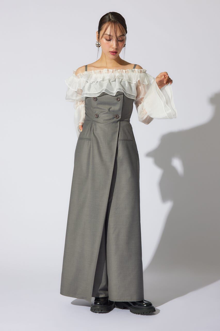 rienda「フリルカーディガンSETロンパース」|ワンピース|