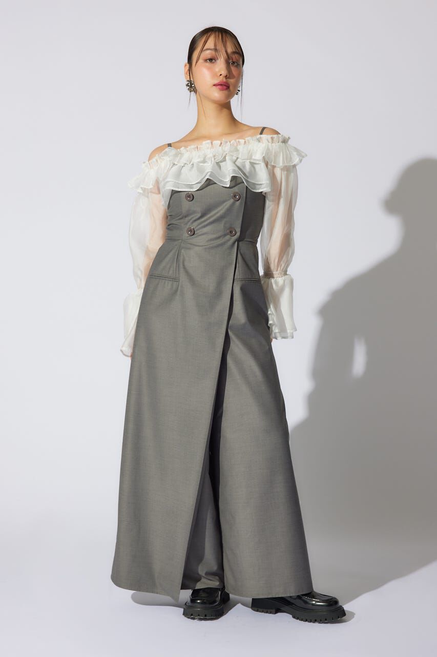 rienda「フリルカーディガンSETロンパース」|ワンピース|