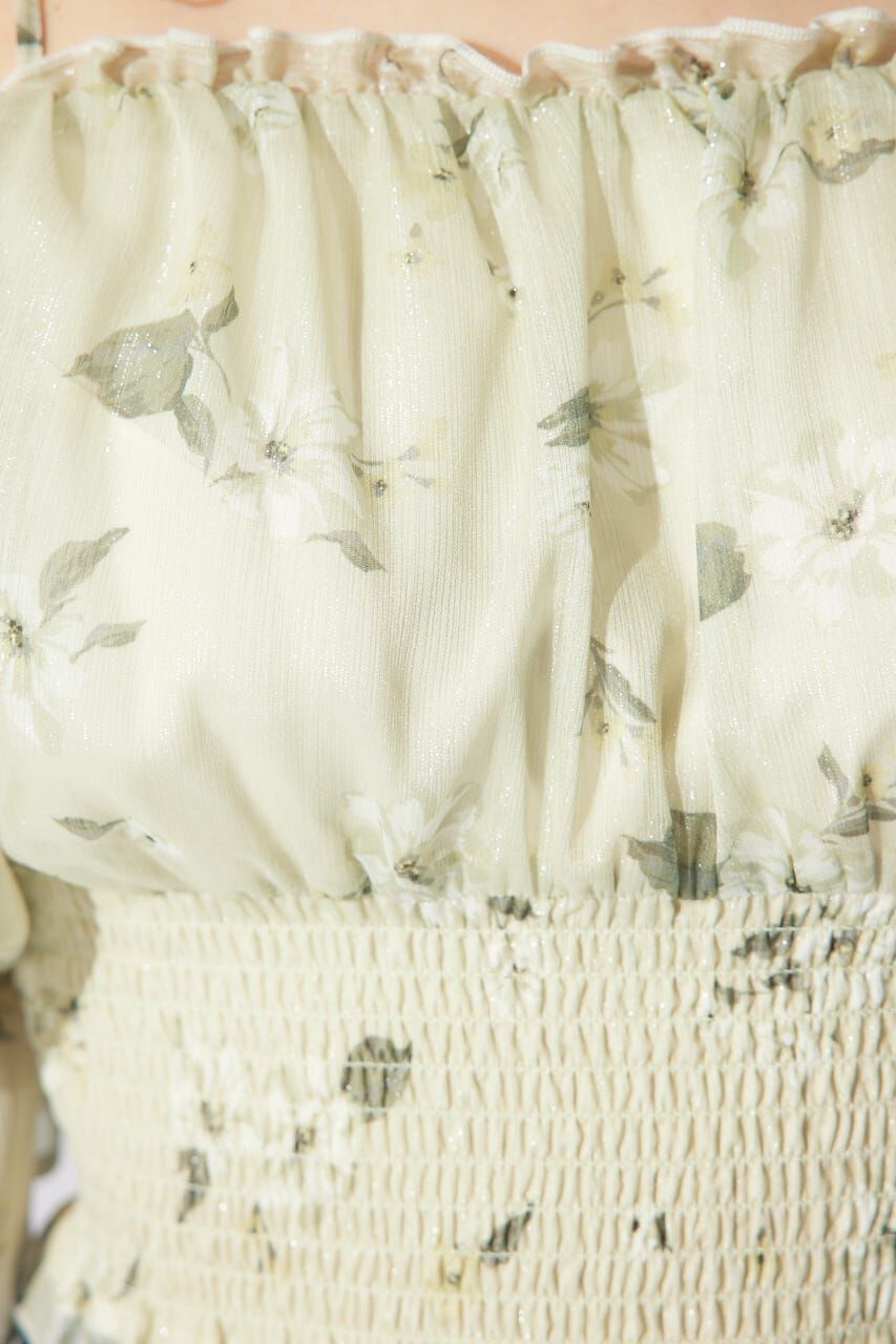 rienda「パフスリーブシャーリングブラウス」|シャツ・ブラウス|