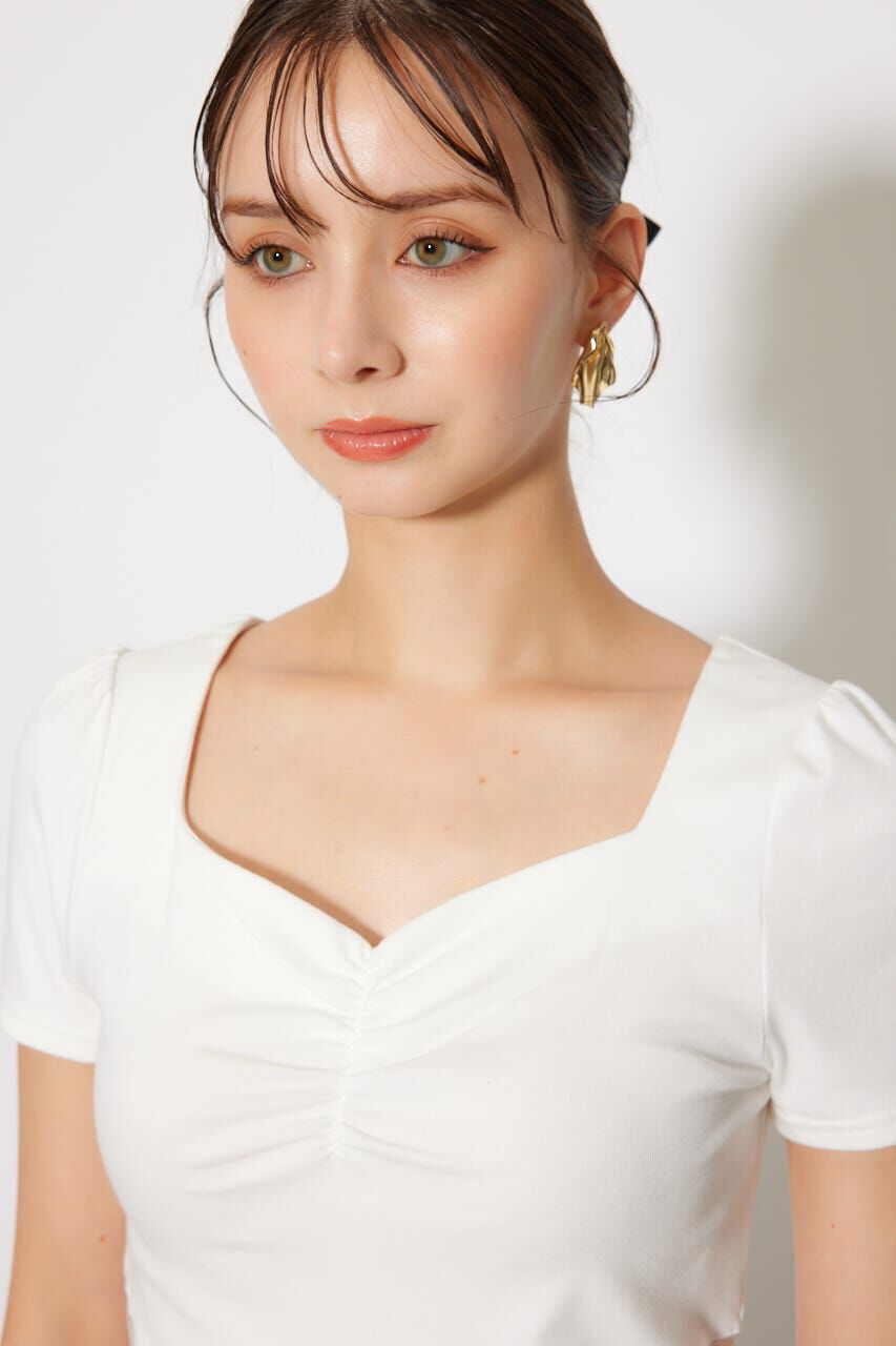 rienda「レースカッティングタイトトップス」|Tシャツ・カットソー|