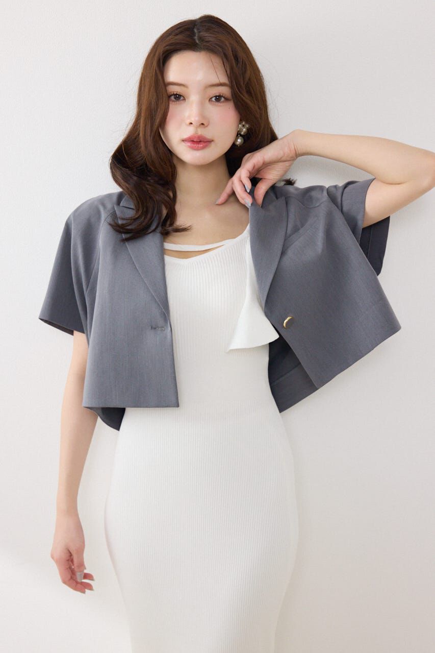 rienda「ラグランショートジャケット」|その他|GRY