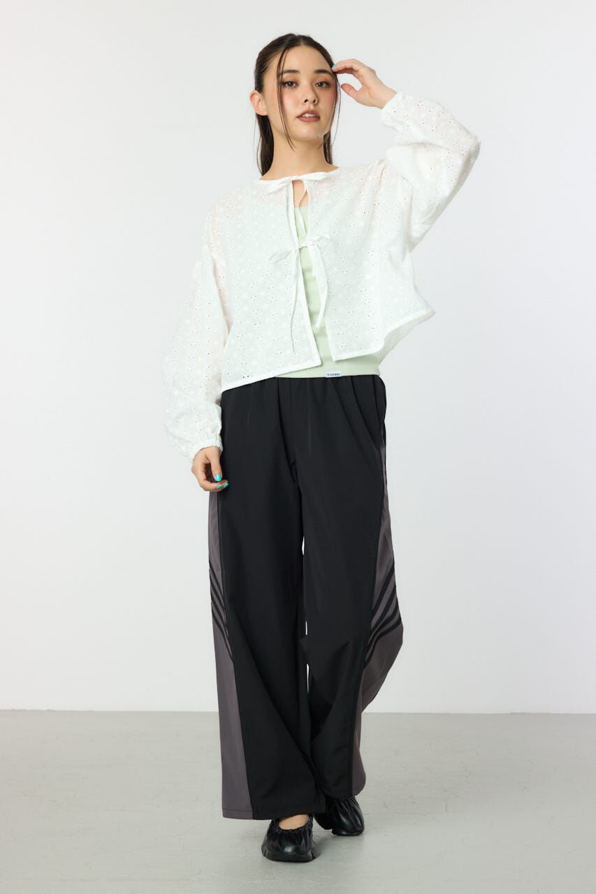 RODEO CROWNS「ノーカラーレースカーディガン」|シャツ・ブラウス|