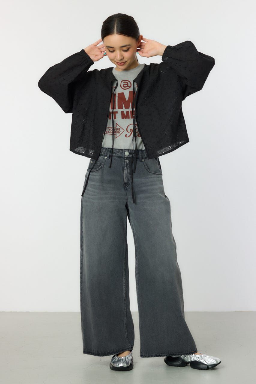 RODEO CROWNS「ノーカラーレースカーディガン」|シャツ・ブラウス|