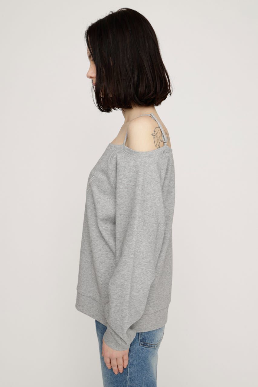 SLY「OFF SHOULDER LOGO トップス」|Tシャツ・カットソー|