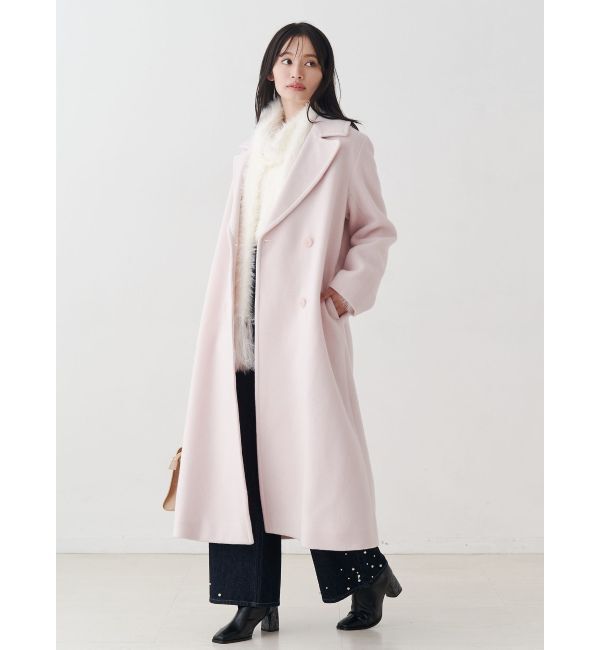 MERCURYDUO「ウールチェスターコート」|チェスターコート|ベビーピンク