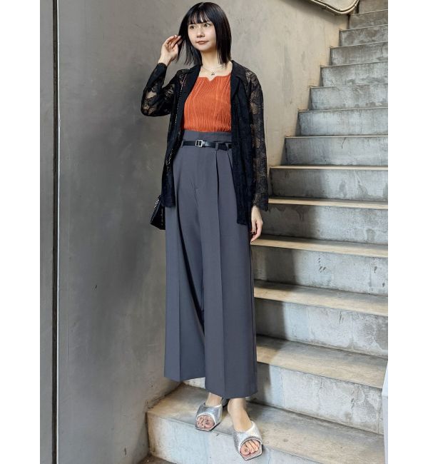 MURUA「フェイクレザーベルトハイウエストパンツ」|その他|