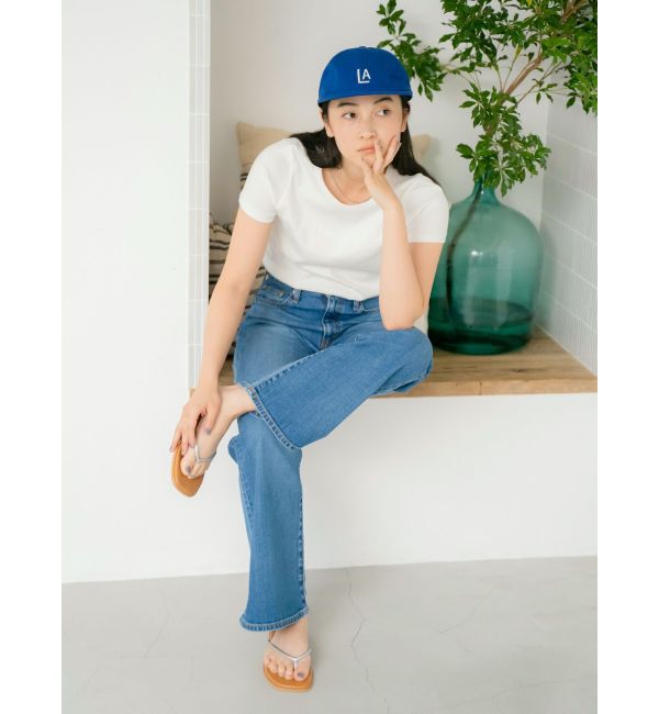 Ungrid「ハイウエストストレッチフレアデニム」|デニム|