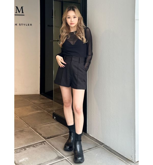 GYDA「ハイウエストセンタープレスショートパンツ【SETUP着用可】」|その他|