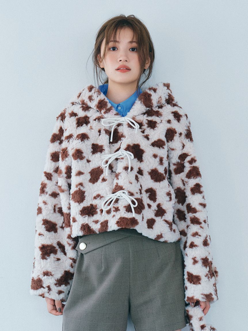 FURFUR「リボンショートダッフルコート」|ダッフルコート|