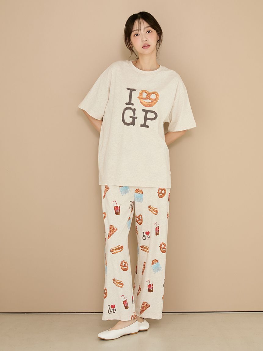 gelato pique「NYブランチ柄ロングパンツ」|ルームウェア|