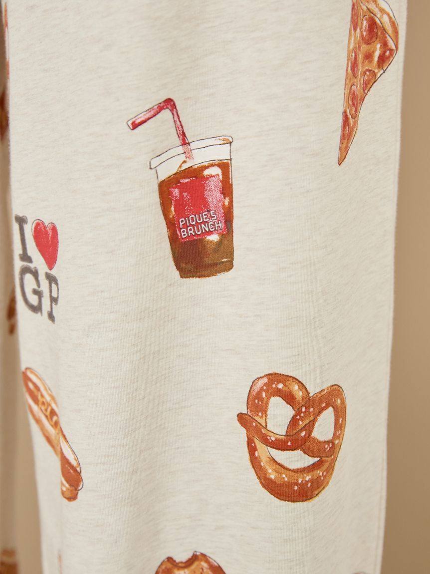 gelato pique「NYブランチ柄ロングパンツ」|ルームウェア|