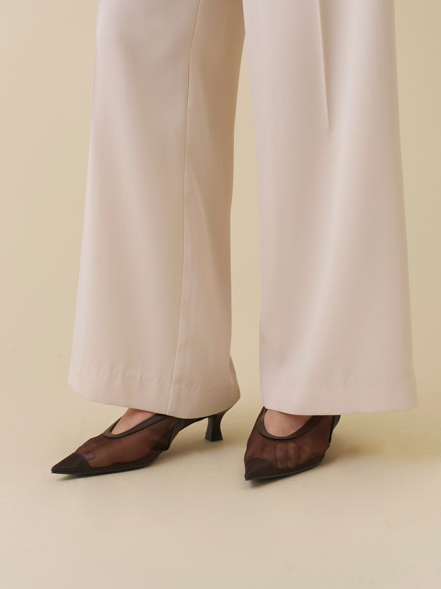 SNIDEL「ポインテッドメッシュストラップサンダル」|サンダル|