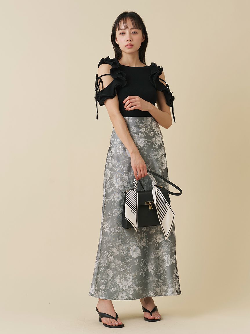 SNIDEL「スカーフパッドロックバッグ」|ハンドバッグ|