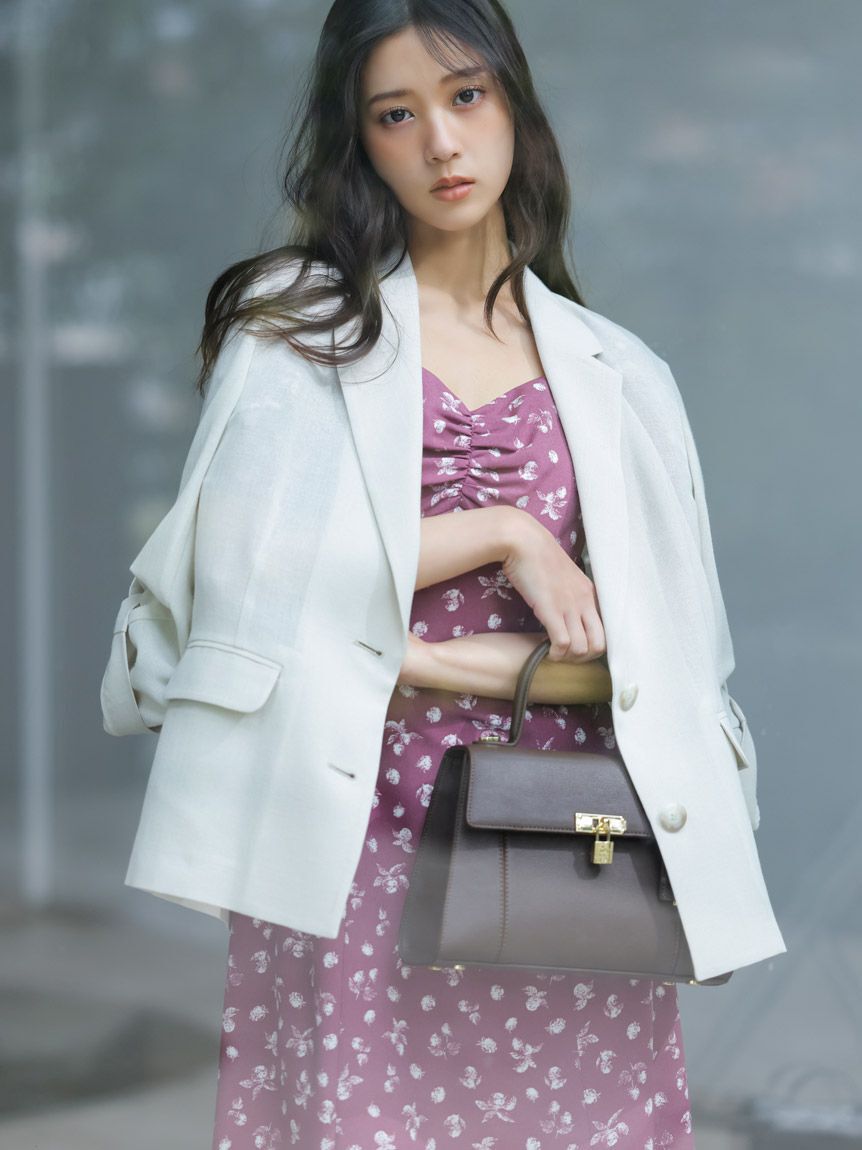 SNIDEL「スカーフパッドロックバッグ」|ハンドバッグ|