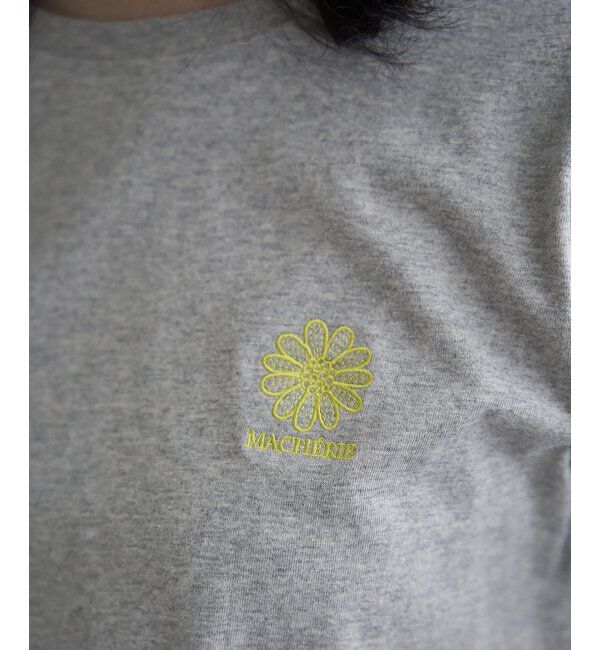 VENCE share style「天竺フラワー刺繍コンパクトTシャツ」|Tシャツ・カットソー|