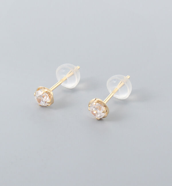Phoebe「【K10】ローズバットピアス／BOX付き」|ピアス|クリア