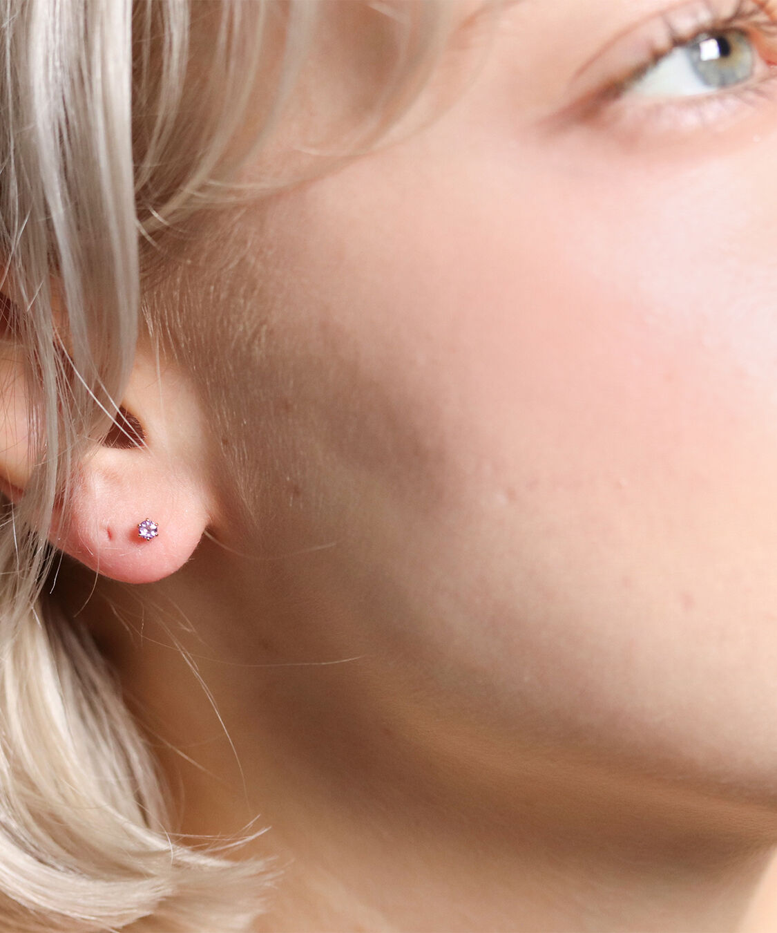  「誕生石 一粒ピアス | K18 」|ピアス|