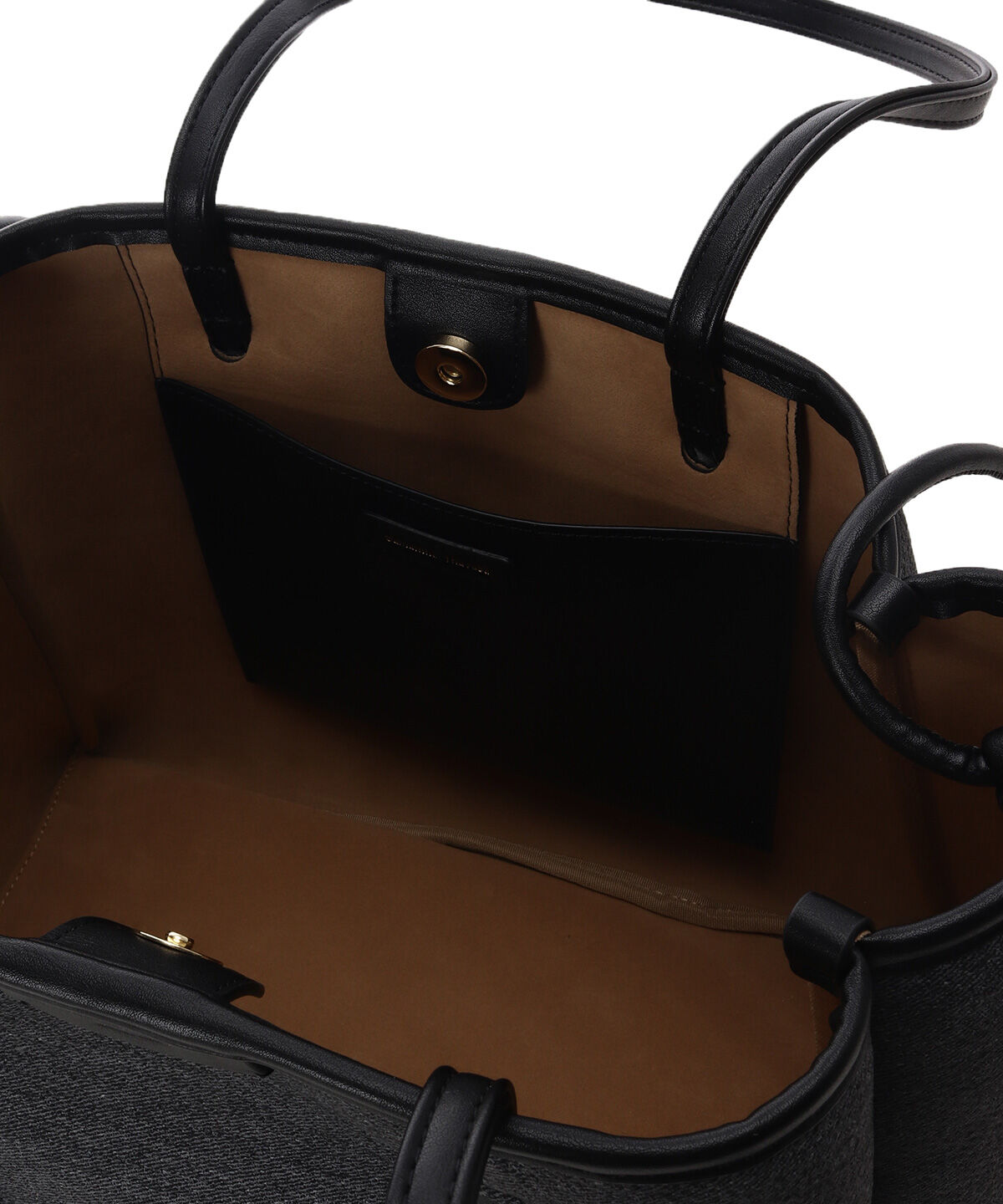 Samantha Thavasa「デニム調キャンバスデザイン 合皮トートバッグ 大サイズ」|トートバッグ|