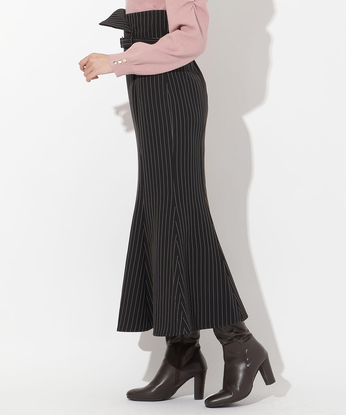 アンドクチュール「ウエスト折り返しマーメイドスカート」|スカート|