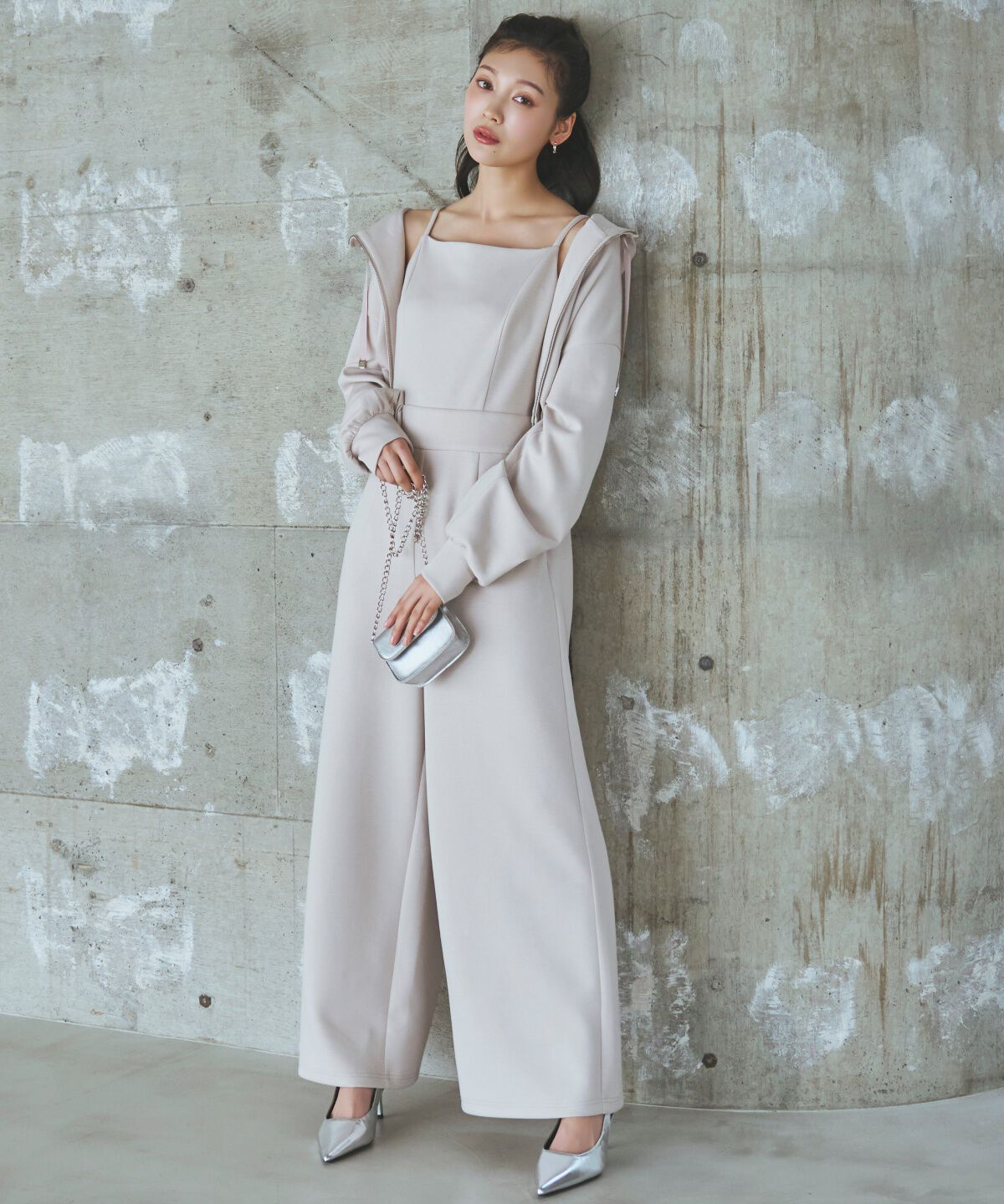 アンドクチュール「刺繍パーカー&times;オールインワン」|オールインワン|