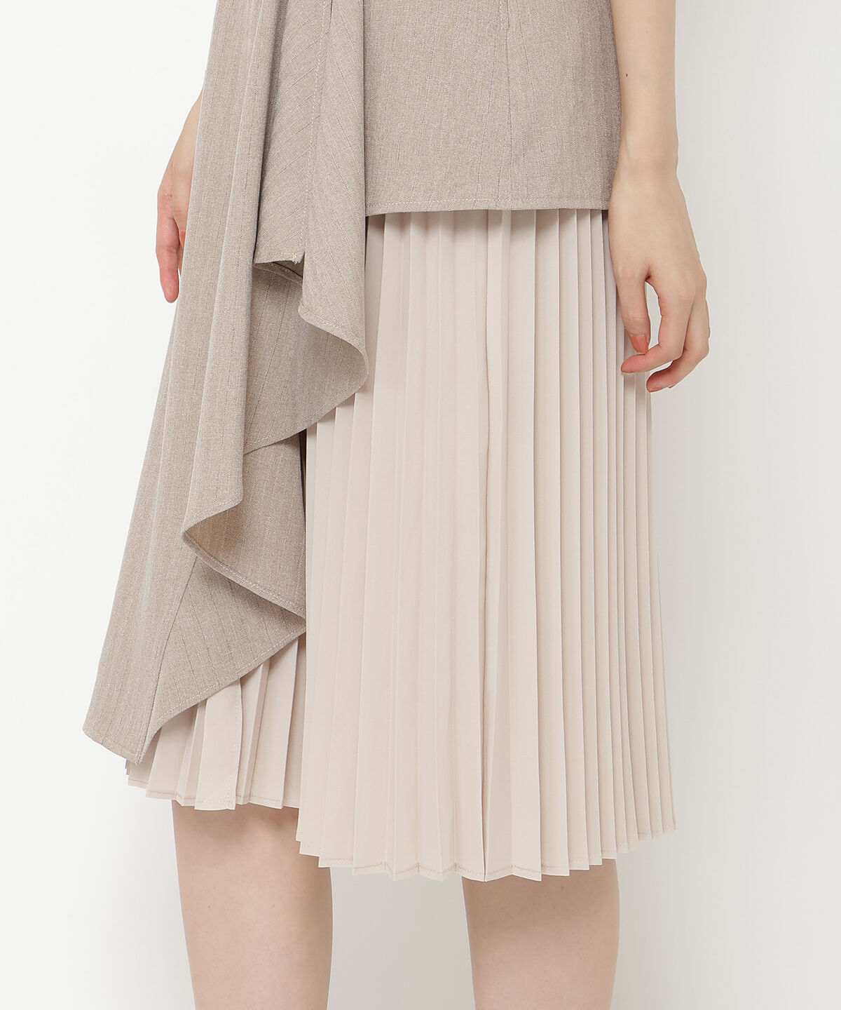 REDYAZEL「ノースリーブサイドプリーツワンピース」|ワンピース|