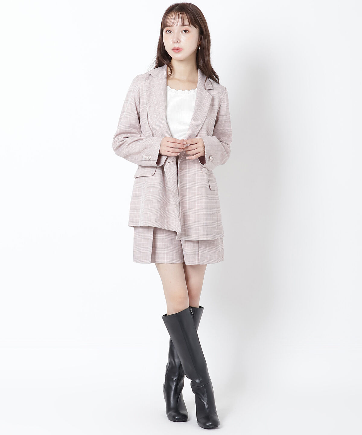 WILLSELECTION「ショートパンツ」|キュロット|赤系チェック