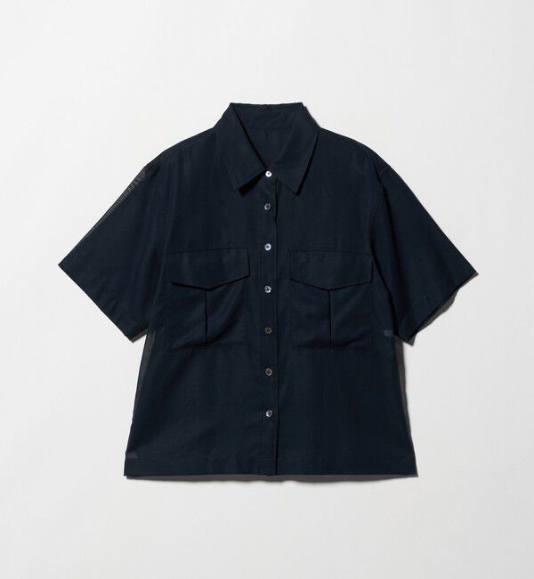 BEAUTY&YOUTH UNITED ARROWS「コットンツイル シアー サファリシャツ」|シャツ・ブラウス|NAVY