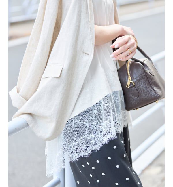 SLOBE IENA「《追加予約》レースコンビノースリカットソー」|Tシャツ・カットソー|