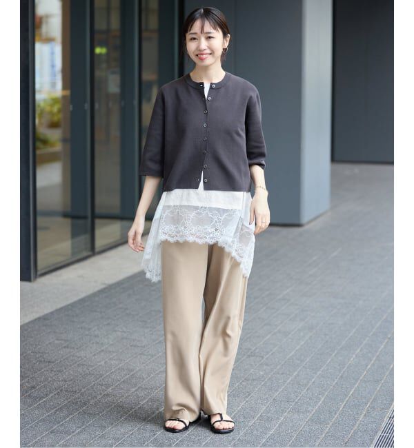 SLOBE IENA「《追加予約》レースコンビノースリカットソー」|Tシャツ・カットソー|