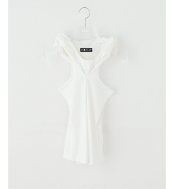 PULP「【Geek Office / ギークオフィス】NACHE / ナチェ PINCHED HOODIE SLEEVELESS」|タンクトップ|ナチュラル