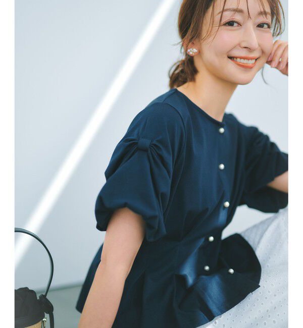 組曲「【美人LABコラボ】ビューティーファンクションジャージー パールコルセットトップス」|Tシャツ・カットソー|