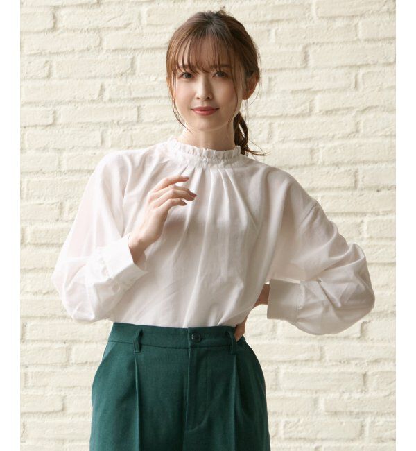 ikka「襟フリル2WAYブラウス」|シャツ・ブラウス|