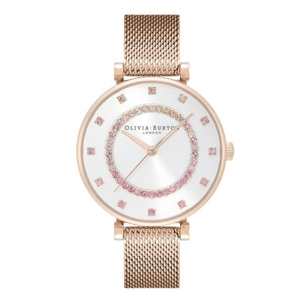 OLIVIA BURTON 「〈OLIVIA BURTON(ｵﾘﾋﾞｱﾊﾞｰﾄﾝ)〉 32mm  ﾍﾞﾙｸﾞﾚｲﾌﾞ ﾃｨｰﾊﾞｰﾎﾜｲﾄ&ｶｰﾈｰｼｮﾝｺﾞｰﾙﾄﾞﾒｯｼｭ」|腕時計|