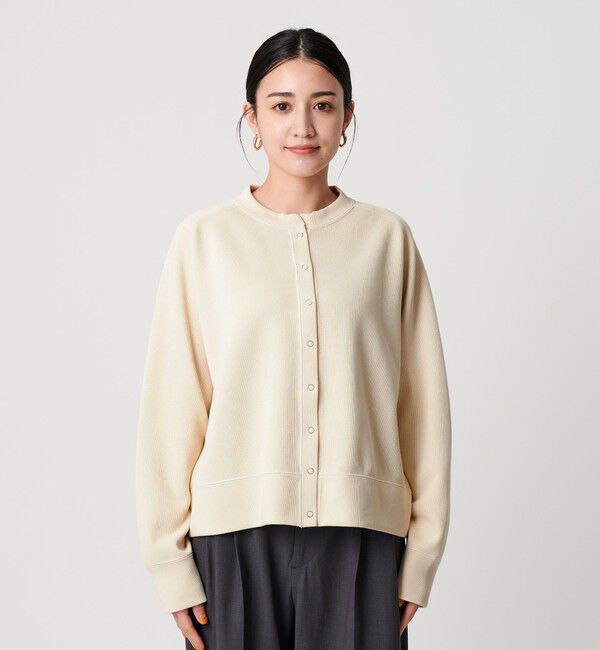 BEAUTY&YOUTH UNITED ARROWS「ダブルフェイス リングボタンカーディガン ウォッシャブル」|カーディガン|
