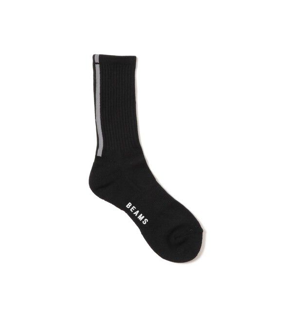 BEAMS「バックライン ソックス③」|ソックス|BLACK*GRY