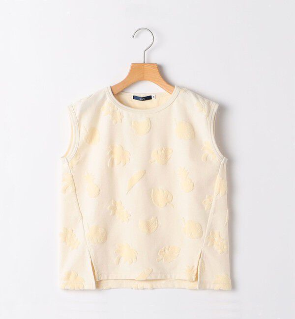 SHIPS KIDS「SHIPS KIDS:80～90cm / パイル ジャカード ノースリーブ TEE」|タンクトップ|オフホワイト